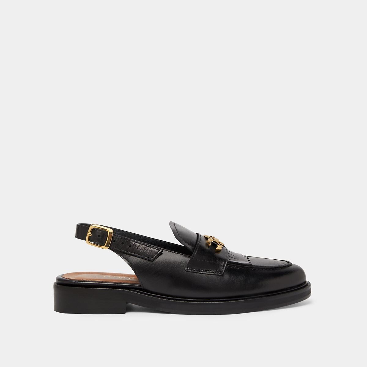 JONAK<br>Mocassins de couro com tira no calcanhar, Delphy