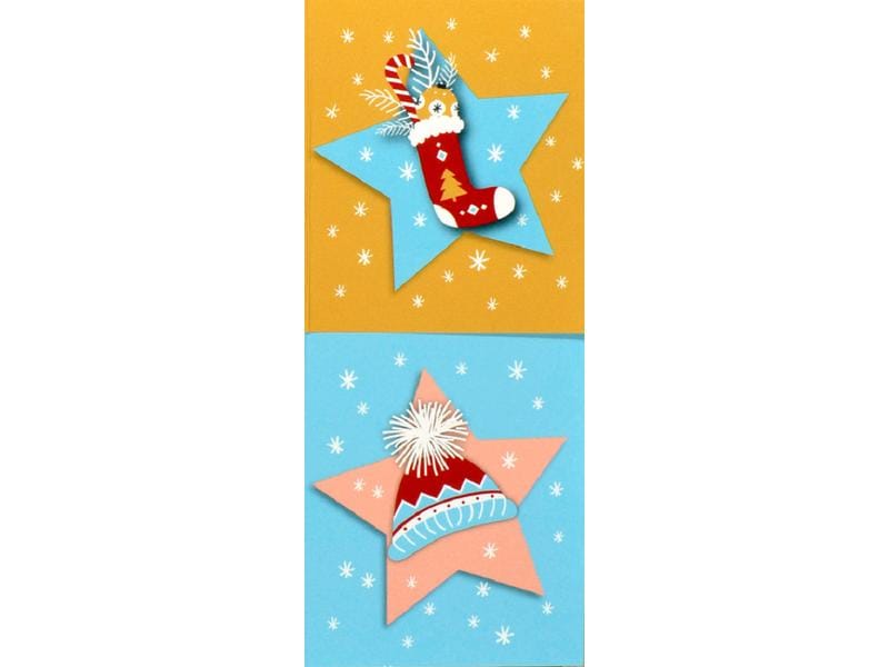 ABC Geschenkanhänger Weihnachten 55 x 65 mm Anhänger-Set für Weihnachtsgeschenke