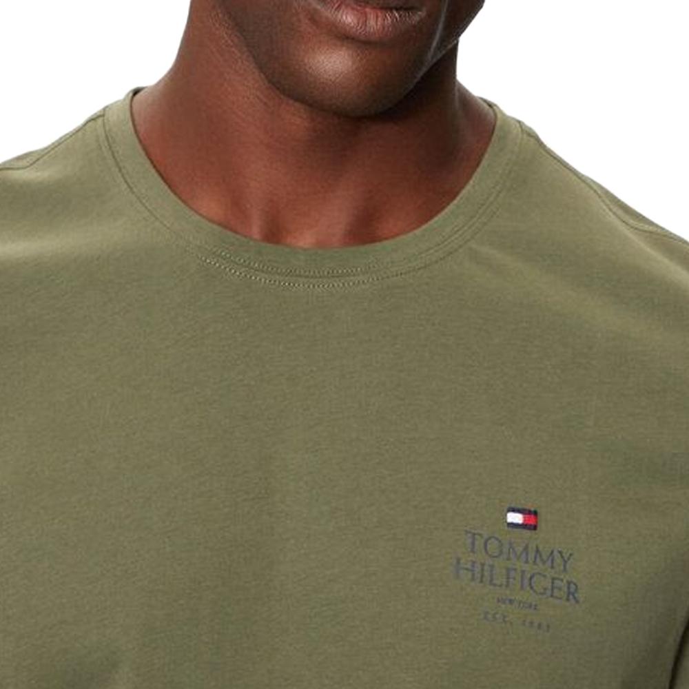 Tommy Hilfiger T-shirt Kaki Homme Tommy Hilfiger Hilfiger Stack