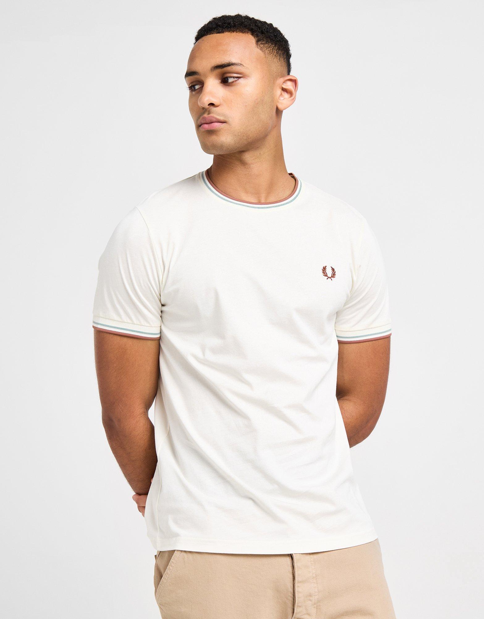 Fred Perry T-Shirt à Manches Courtes Twin Tipped Ringer Homme