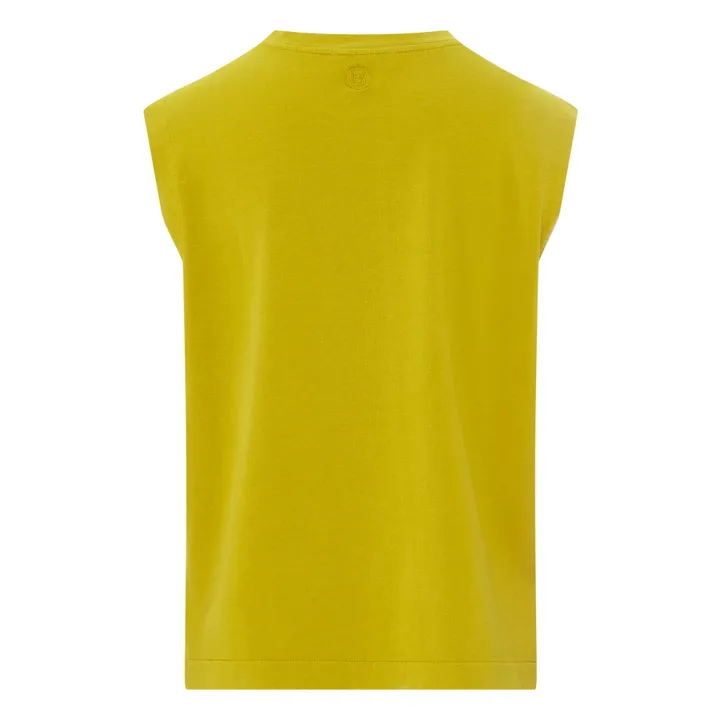 SMALLABLE BASICS Débardeur Femme Coton Bio | Jaune vert