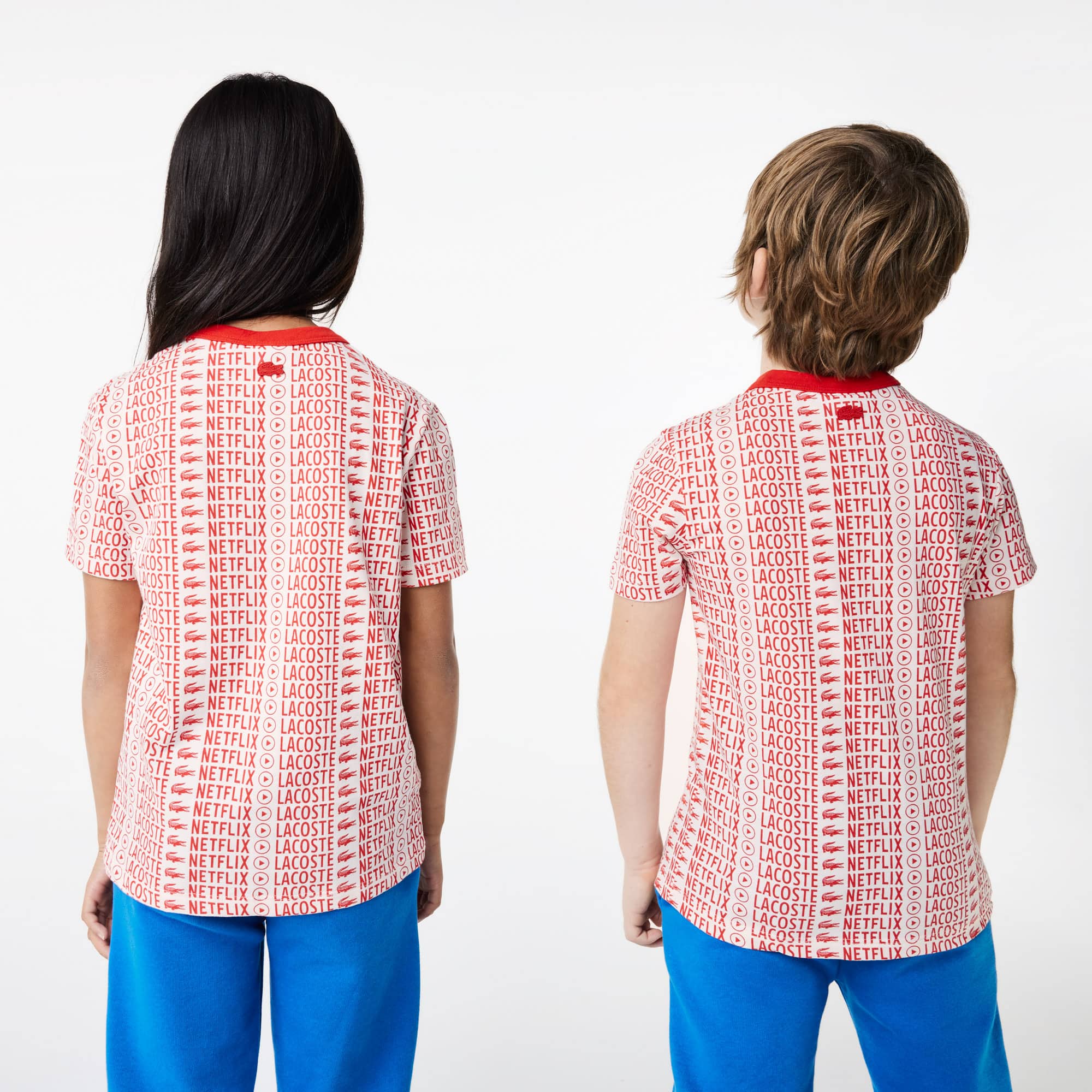 T-shirt enfant Lacoste x Netflix avec imprimé en coton biologique T-Shirts & Chemises - Blanc - Lacoste - Enfant