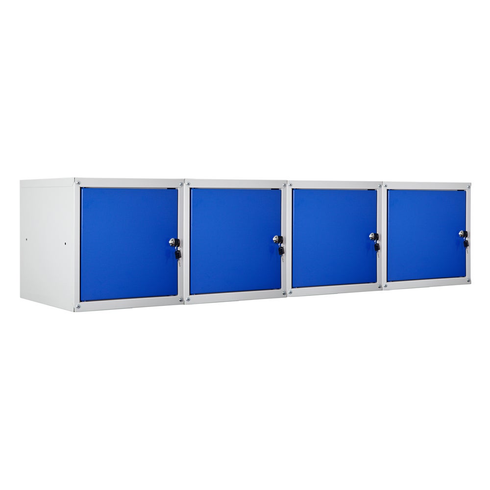 PROREGAL Mega Deal 4x locker cubes Cubic HxBxD 35 x 35 x 35 cm grijsblauw