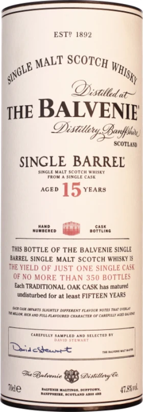 BALVENIE 15 YEARS SINGLE BARREL 70CL