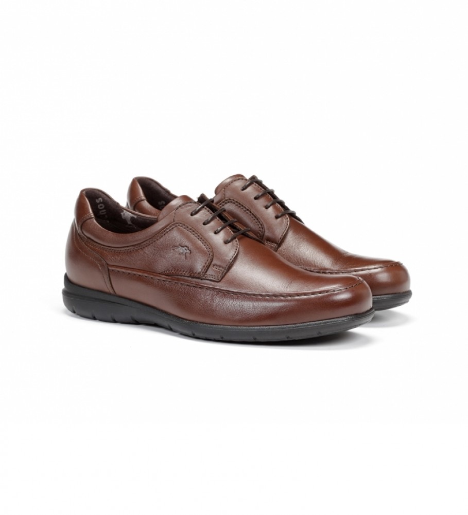 Sapatos de couro marrom Fluchos Luca 8498