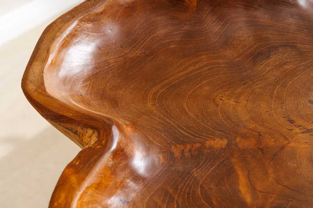 Einzigartiger Beistelltisch WILD 65cm natur Teakholz Hairpin Legs Couchtisch