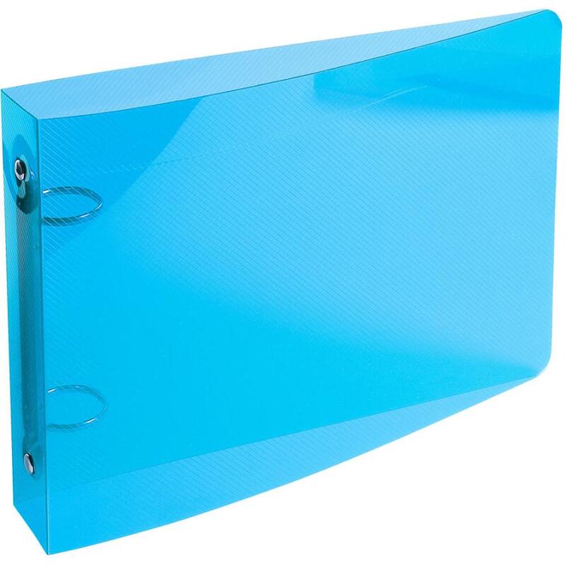 Classeur pour fiches bristol 125x200 2 anneaux 25mm polypropylène Crystal colours