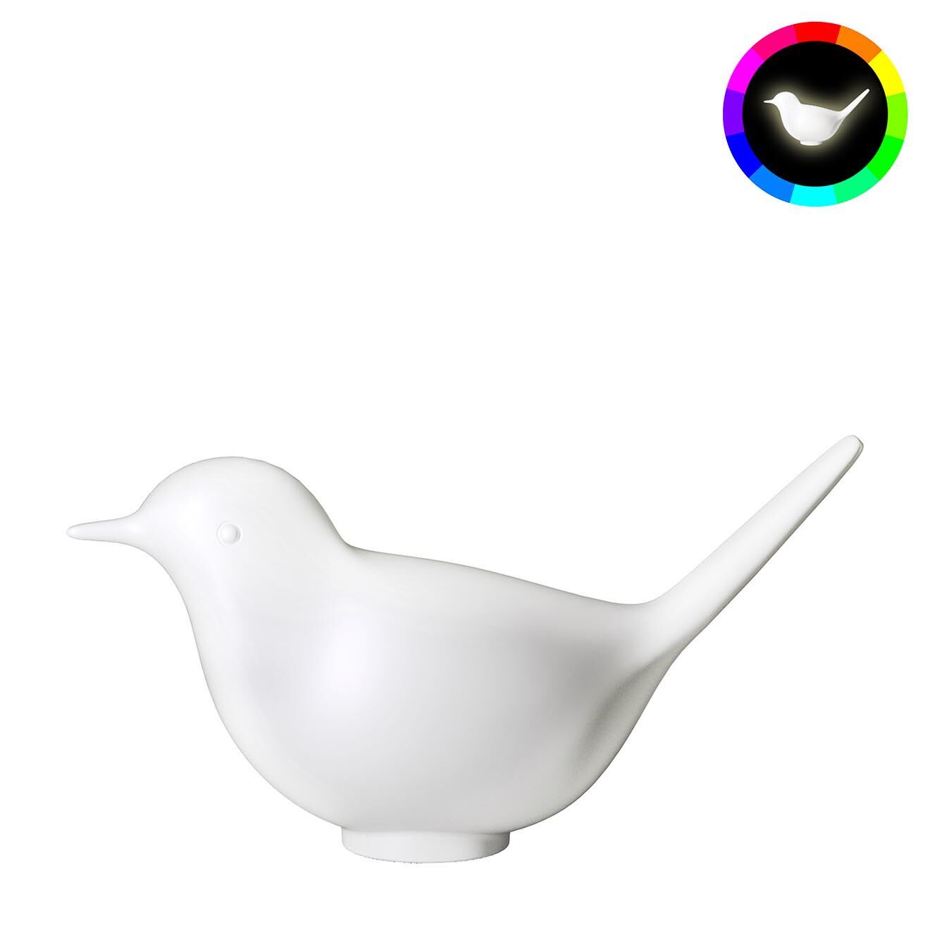 Serralunga Oiseau lumineux décoratif 'Pulcino' Design par Eero Aarnio blanc - 80x39x27 cm