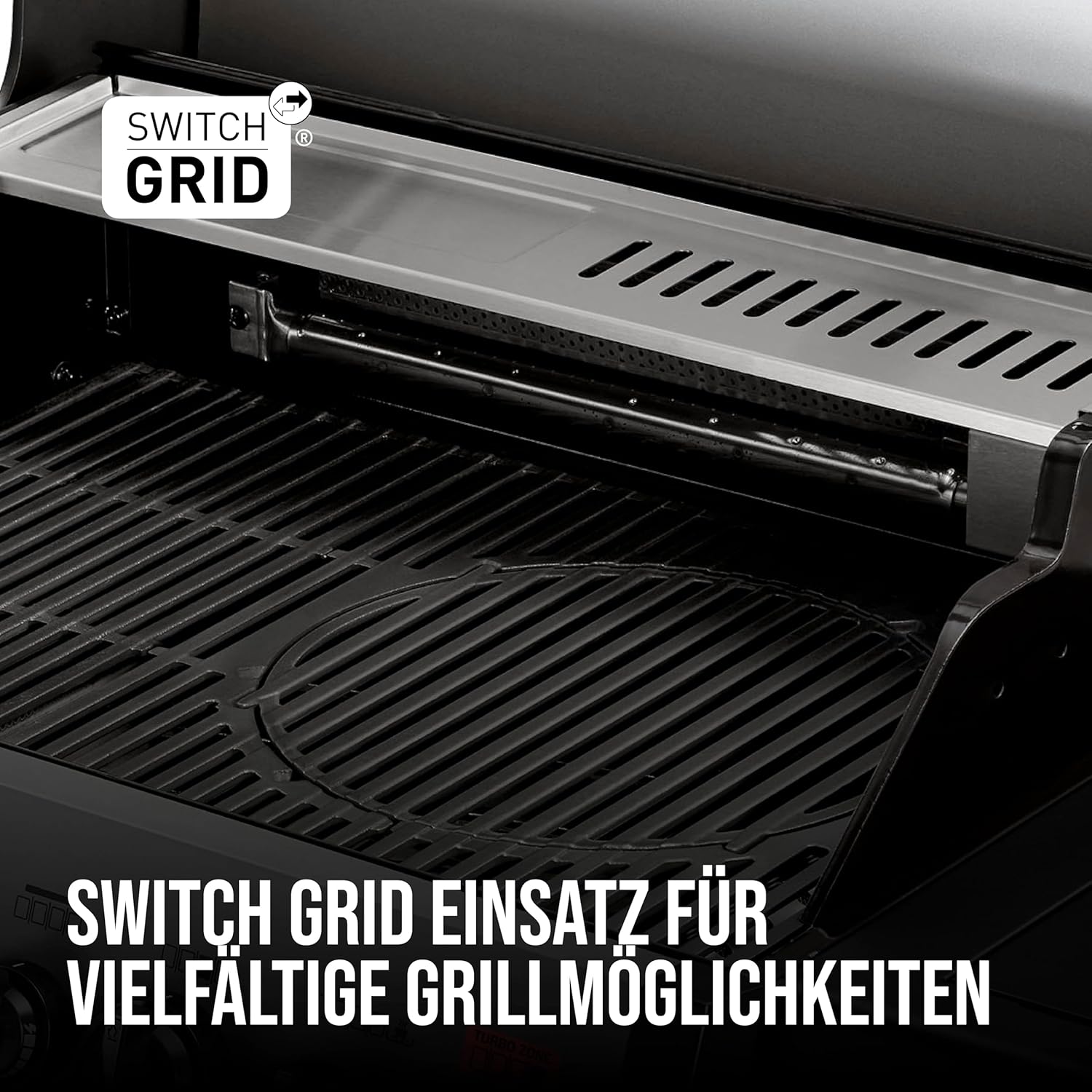 Enders Gasgrill Hyde 4 SIKR Turbo, 4-Brenner aus Edelstahl für kraftvolles direktes und indirektes Grillen, 800 °C TURBO ZONE, SWITCH GRID, Infarot-Backburner und Seitenkocher #8041