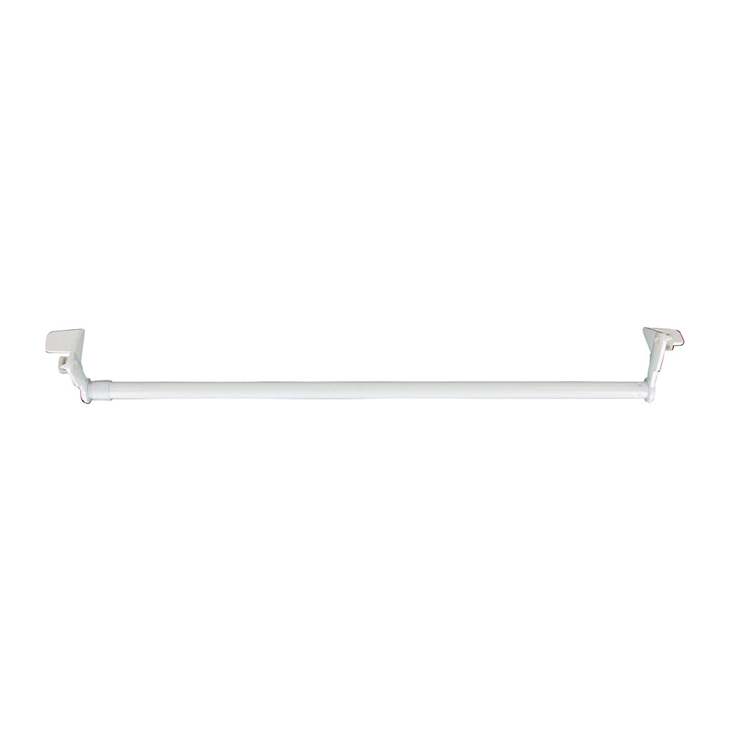 Tringle rideau extensible autobloquante fenêtre blanche 30-50cm D 9mm
