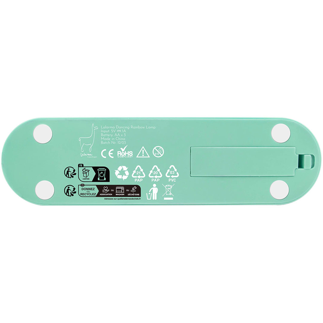 Lalarma lamp dansende regenboog - mint
