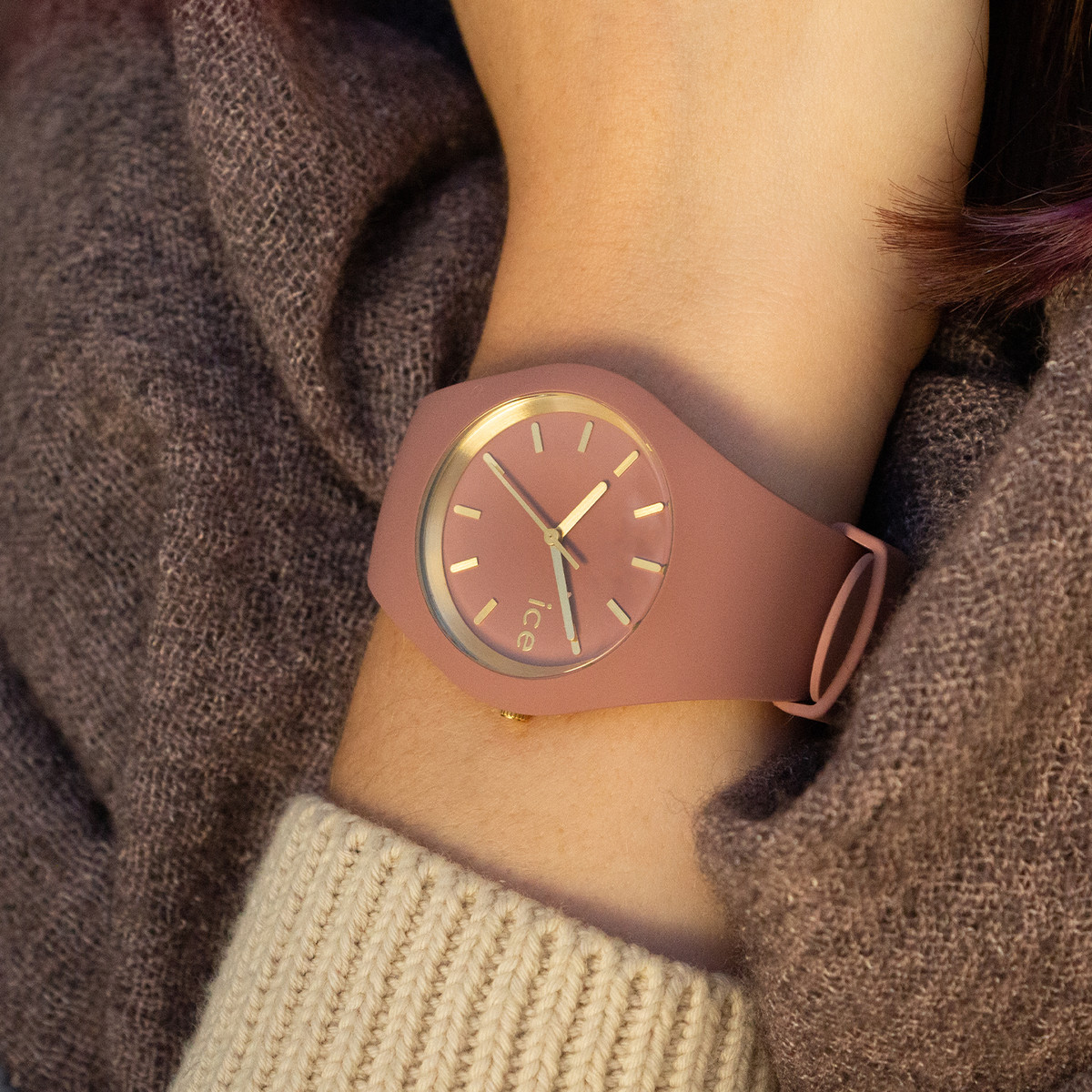 Montre Ice Watch Femme silicone mauve