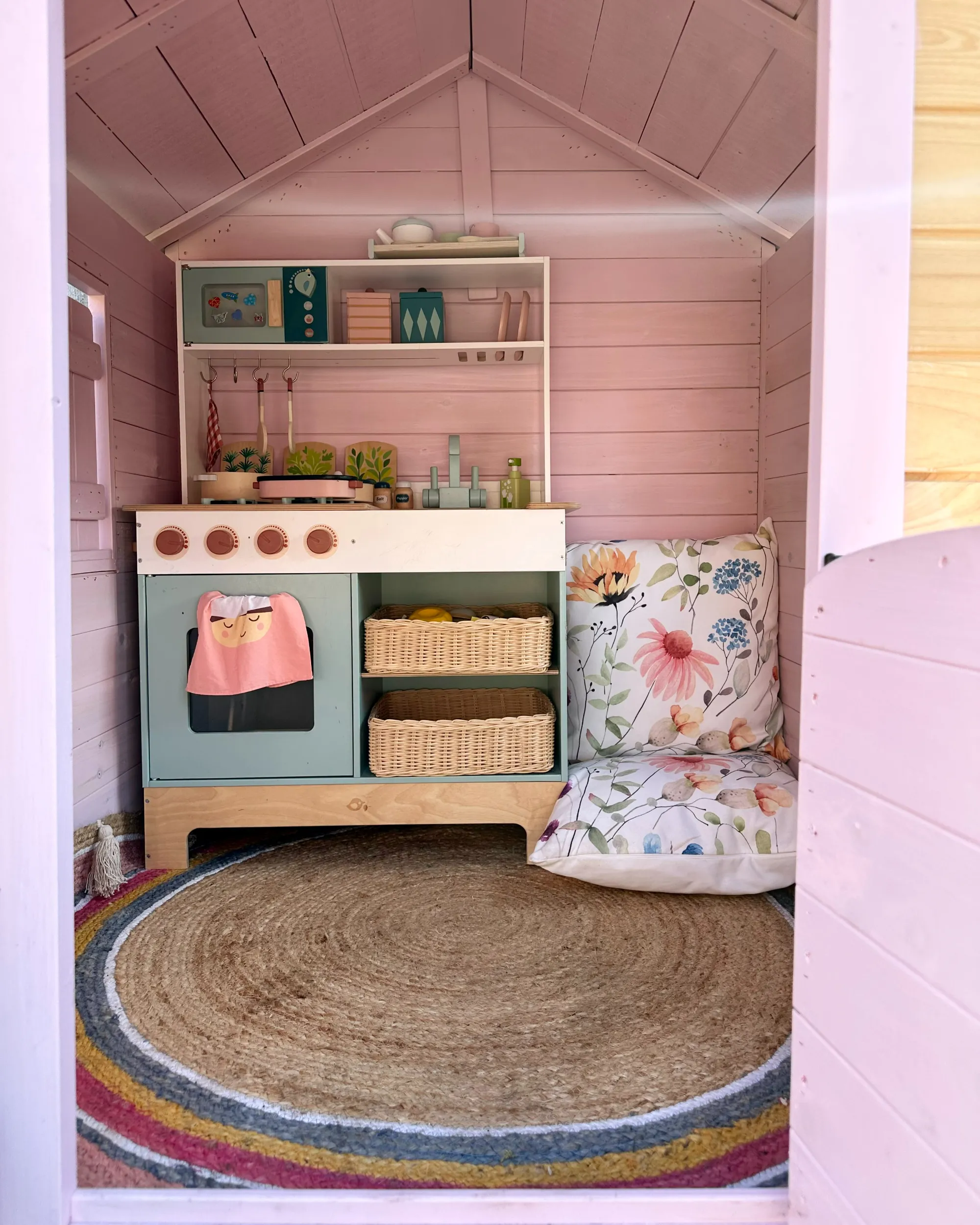 Kindervloerkleed ZANAVI Meerkleurig ø 120 cm Jute