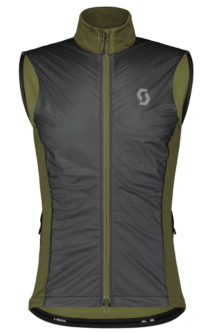 Scott Gravel Warm Merino Vest Sort-Grøn