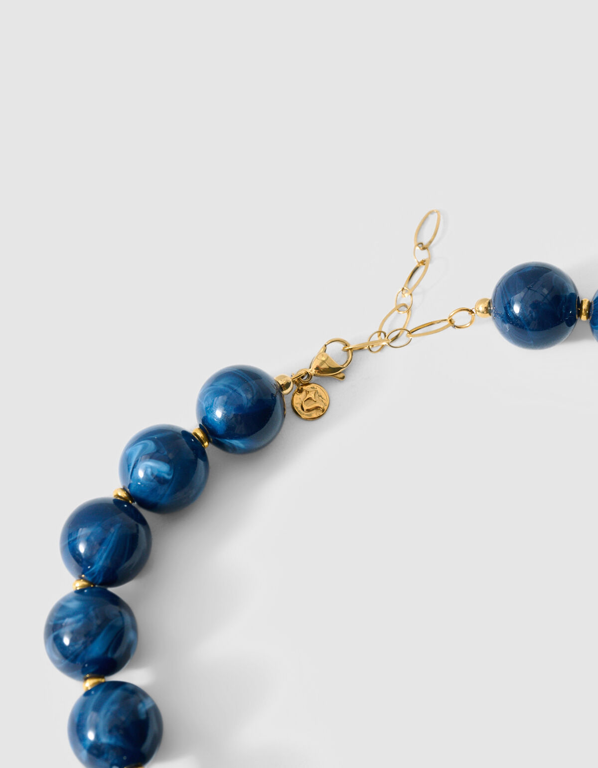 Beaded Charm Ketting Donkerblauw