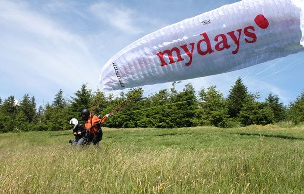 Gleitschirmfliegen Schnupperkurs in Beffendorf