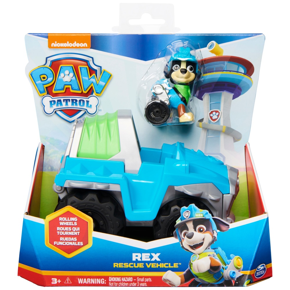 Paw Patrol Rex' Dinosaurier-Rettungsfahrzeug mit Figur