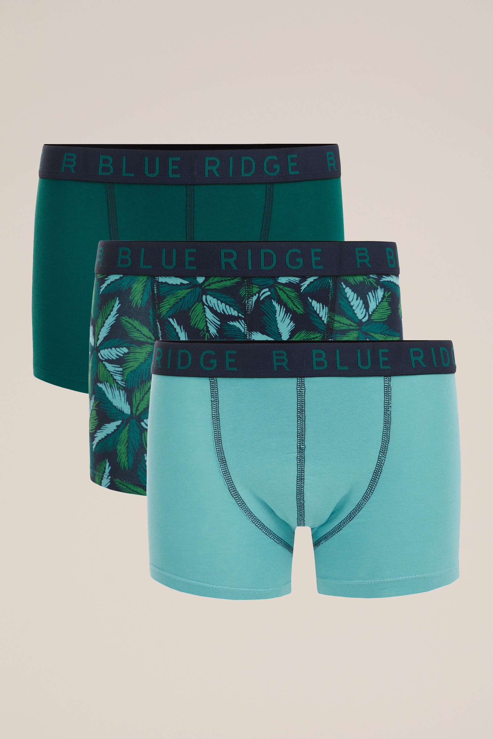 Jongens boxershorts, 3-pack WE Fashion Donkergroen