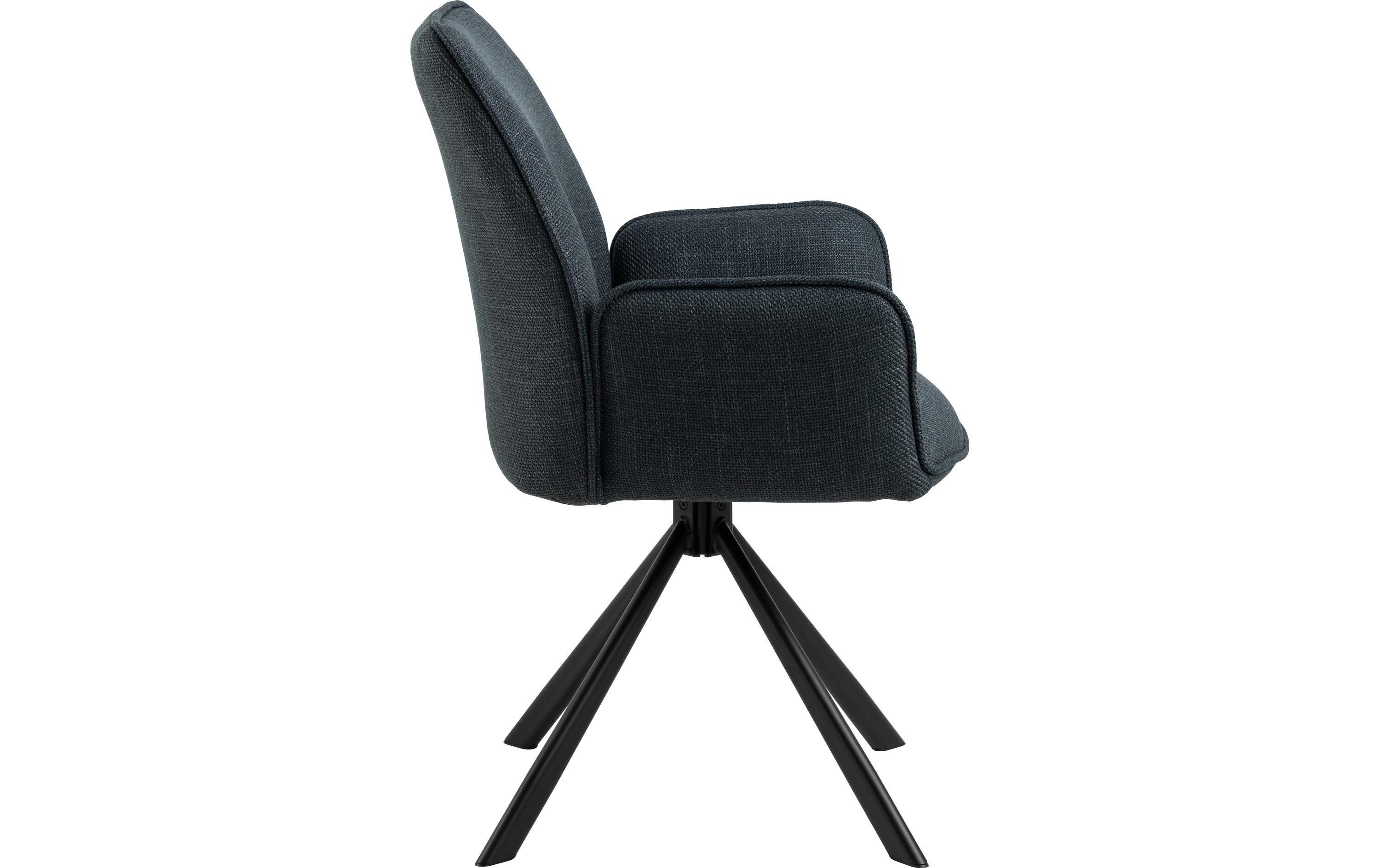 Stuhl Glenda, 2 Stück, Anthrazit<br>Moderne Esszimmerstühle mit Armlehnen