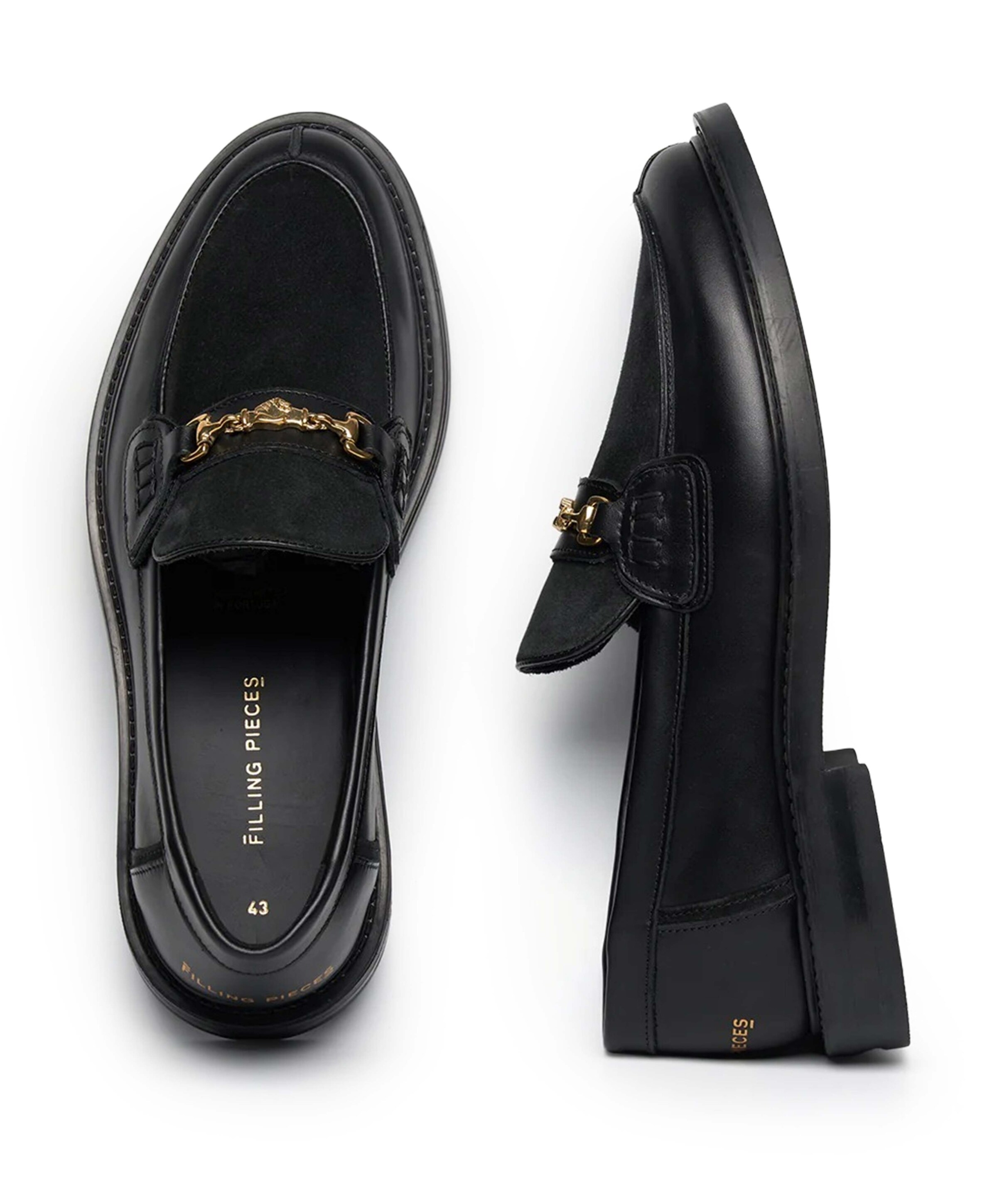 Filling Pieces Loafer Hazy heren mocassins zwart