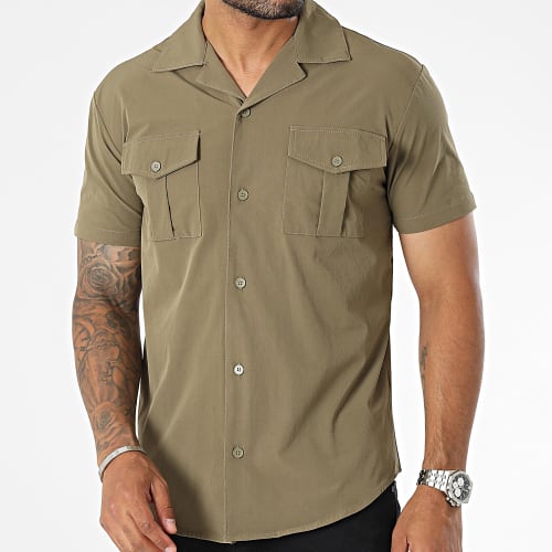 Chemise Manches Courtes Vert Kaki