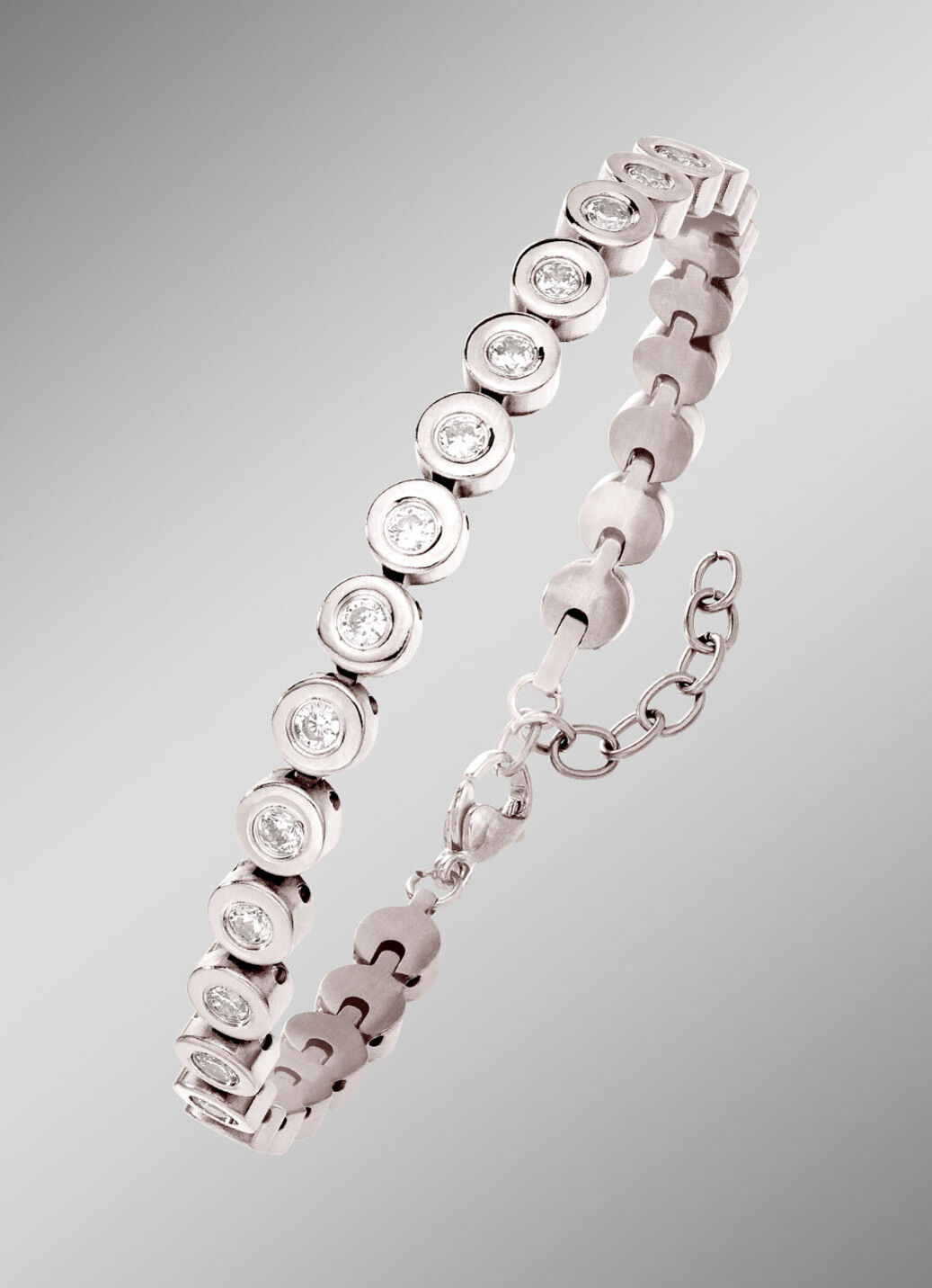 Armband aus Titan mit synth. Zirkonia