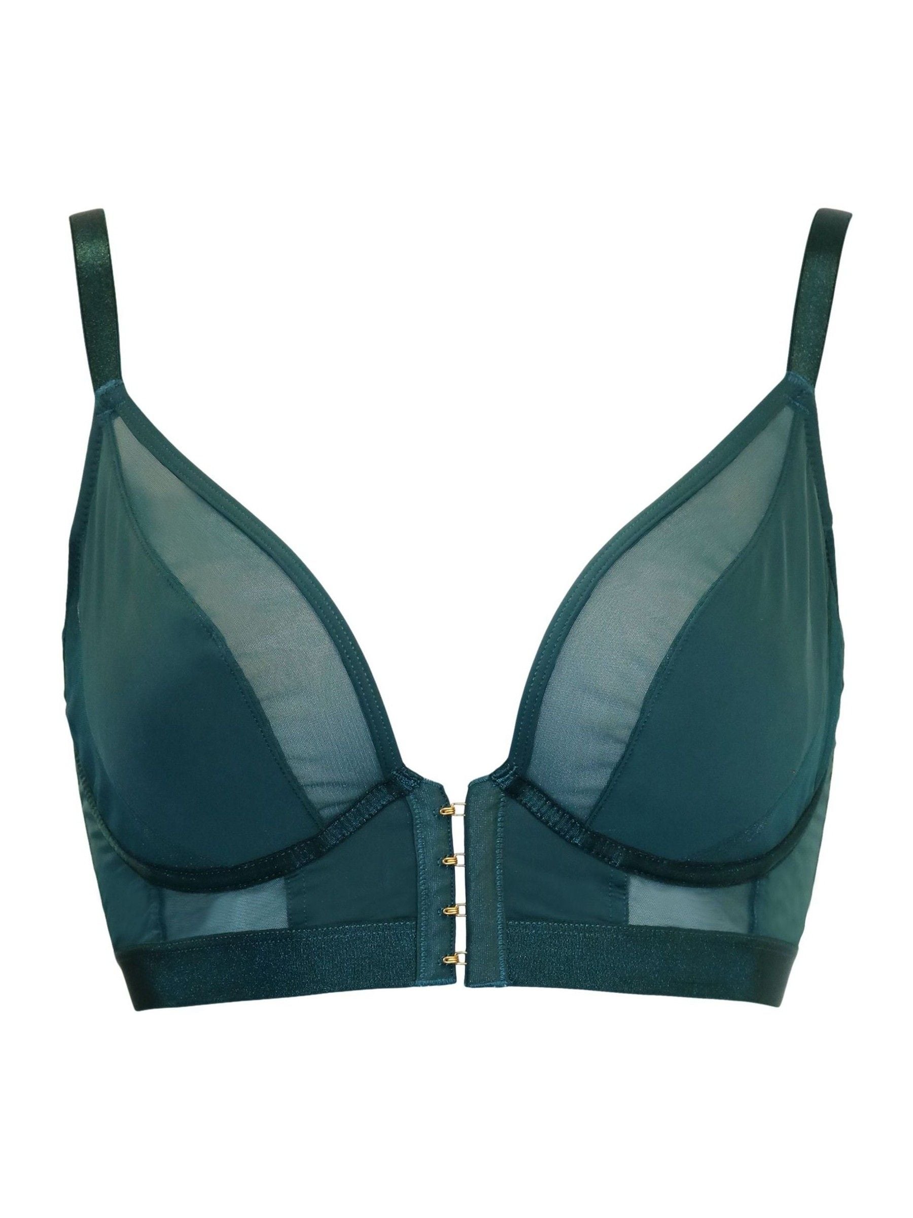 Groen - Pour Moi India beugelbustier met voorsluiting