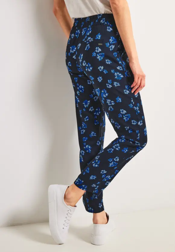 Loose Fit Hose mit Print - deep blue