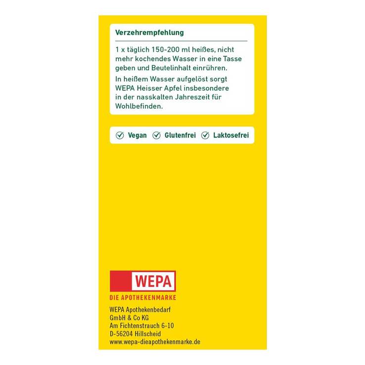 Wepa heißer Apfel + Vitamin C Pulver, 10X10 g
