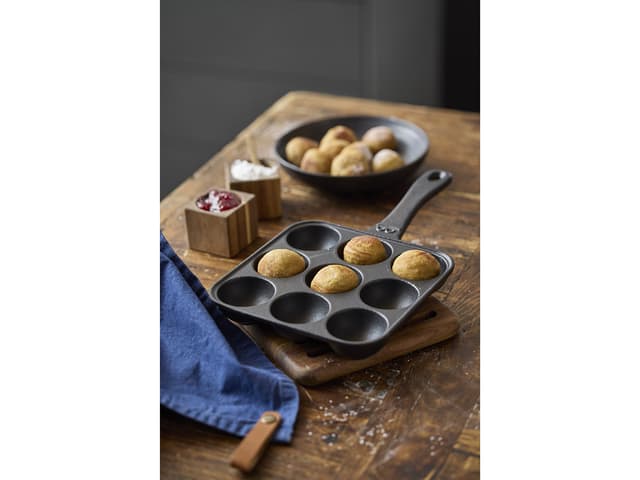 HOLM Æbleskivepande 33 x 19 x 4,6 cm Sort