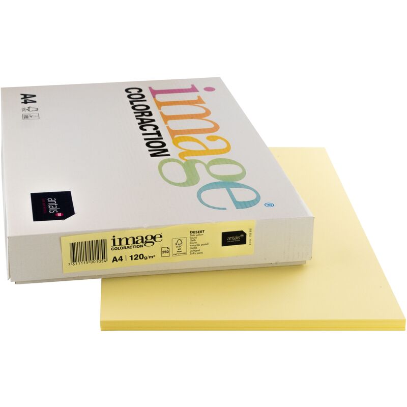 Image Coloraction Papier farbig, A4, 120 g/m², desert gelb