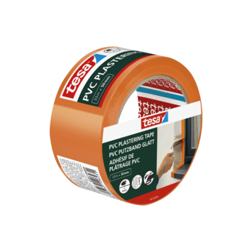 Tesa bepleisteringstape PVC oranje 50 mm x 33 m