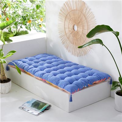 Futon déperlant imprimé tropical - BECQUET CRÉATION