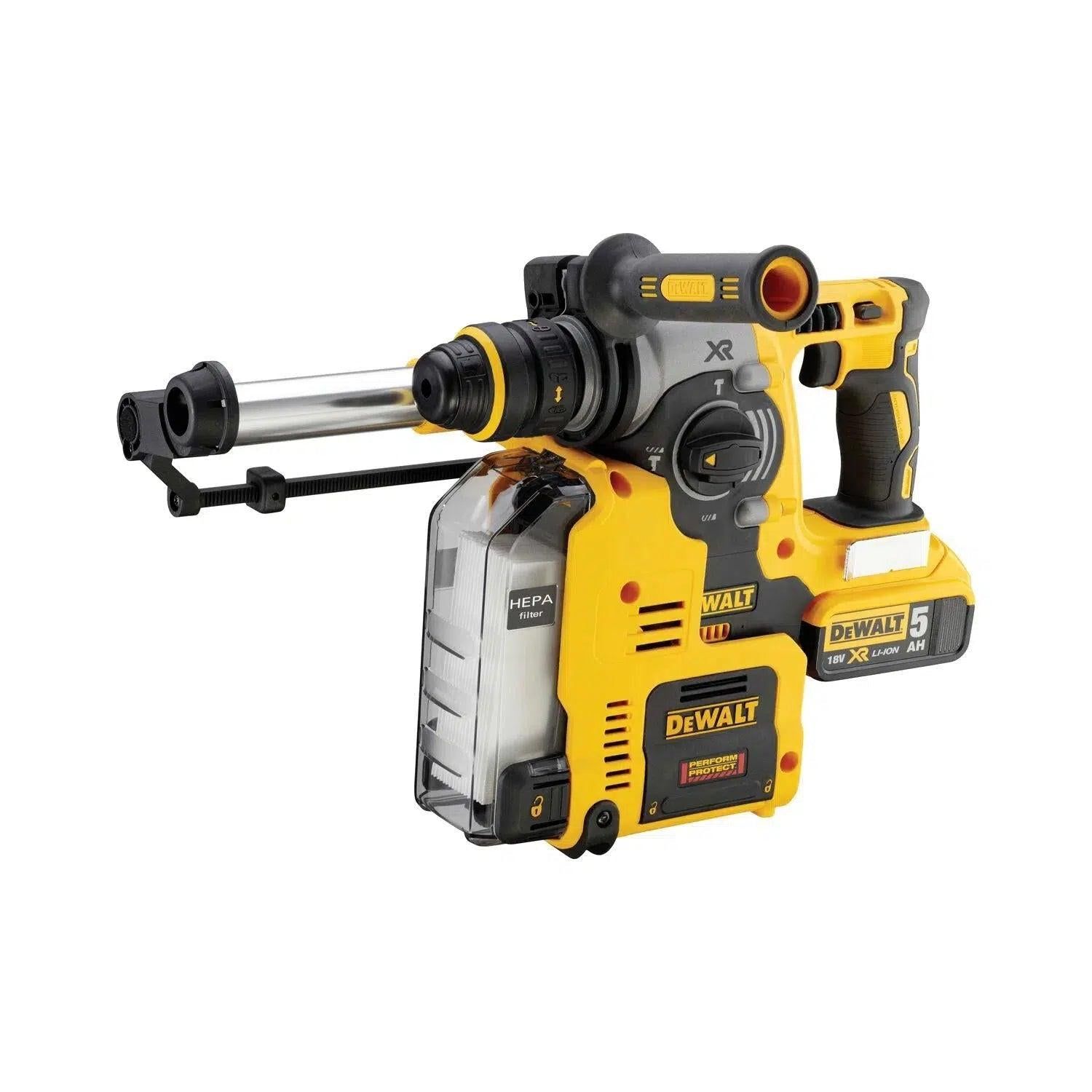 DeWALT DCH275P2 Accu combihamer SDS-Plus 2,1J   snelwisselboorkop   stofafzuiging 18V XR 5.0Ah in koffer