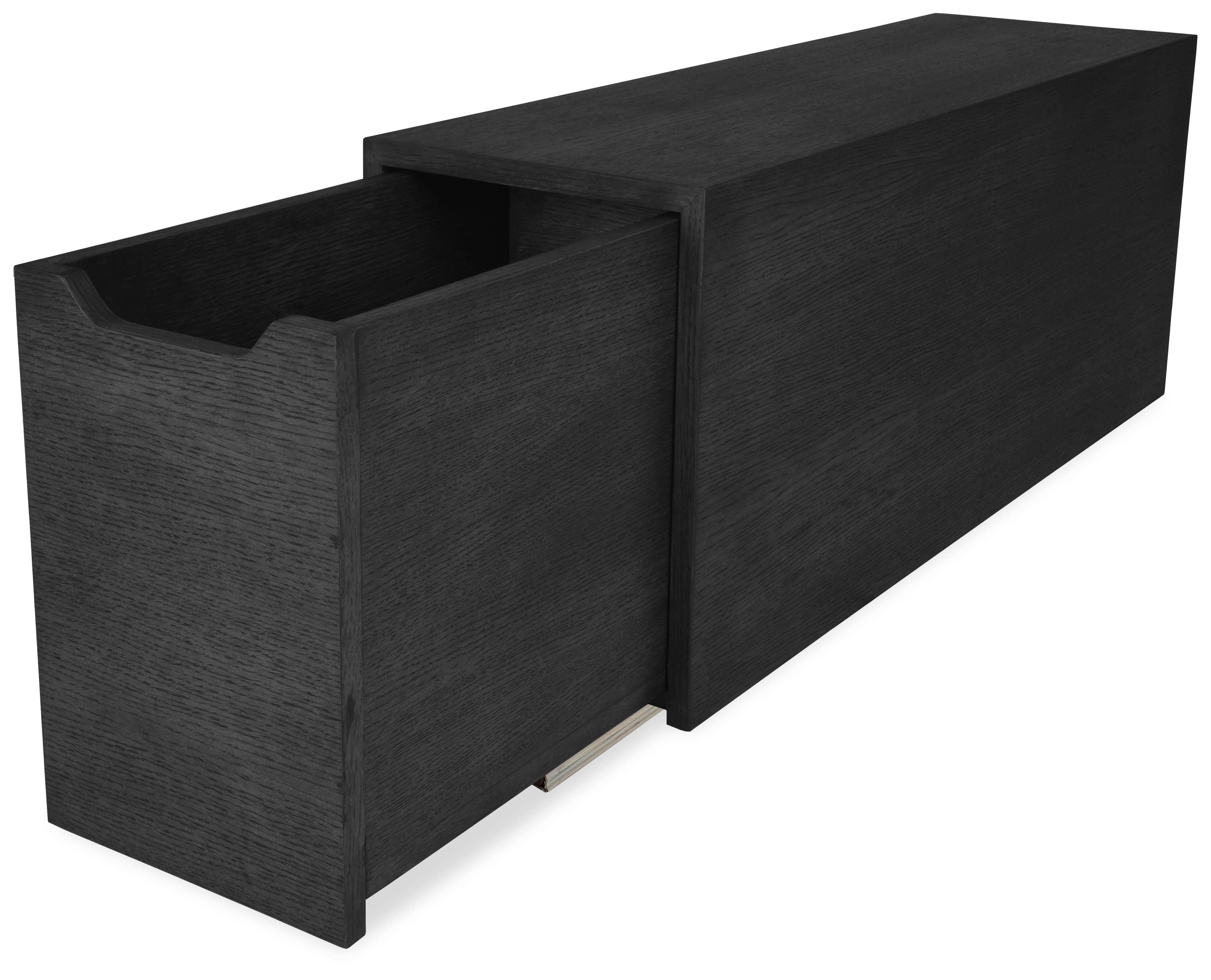 Bijzettafel zwart met lade Felix