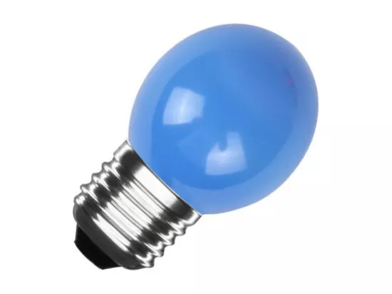 Pack 4 Ampoules LED E27 3W 300 lm G45 Bleu Bleu