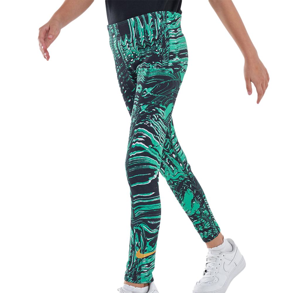 Nike Legging Noir/Vert Fille Nike Aop