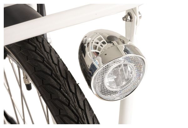 Vélo de ville Pedelec Dame Hollandia Carry On 28  Vélo Electrique Blanc 250 Watt Li-Ion 36V/13 Ah 3 Vitesses