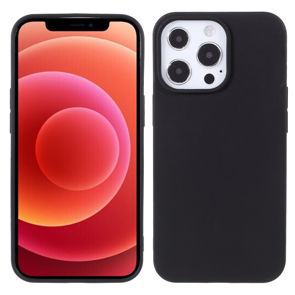 iPhone 13 Pro Gummi Case Hülle Matt - Schwarz