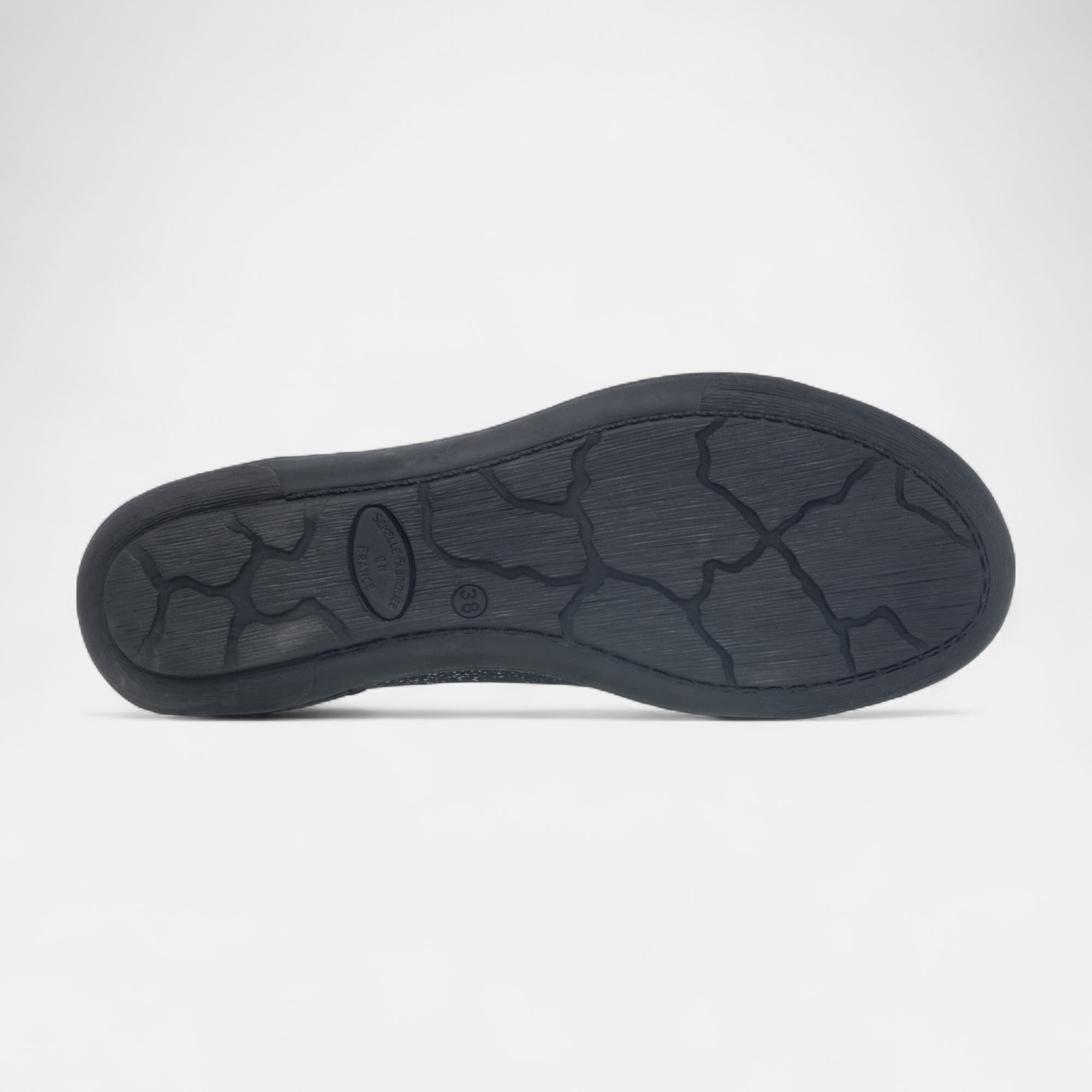 Bottines à lacets Femme en cuir noir vernis