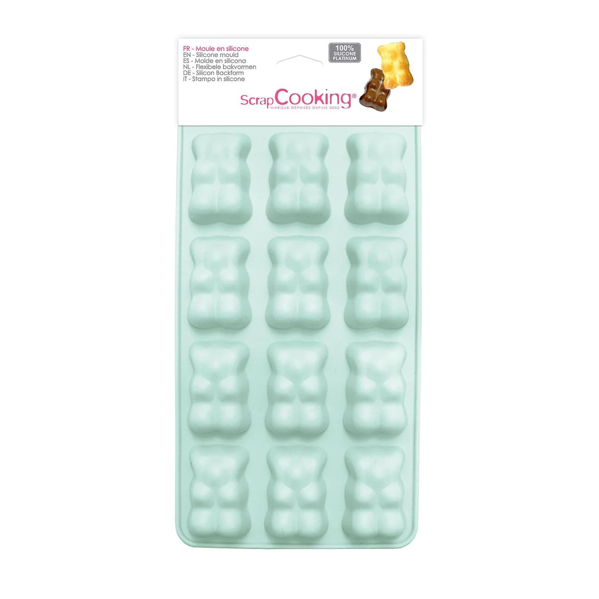 6 moules en silicone oursons guimauve-chocolat Scrapcooking
