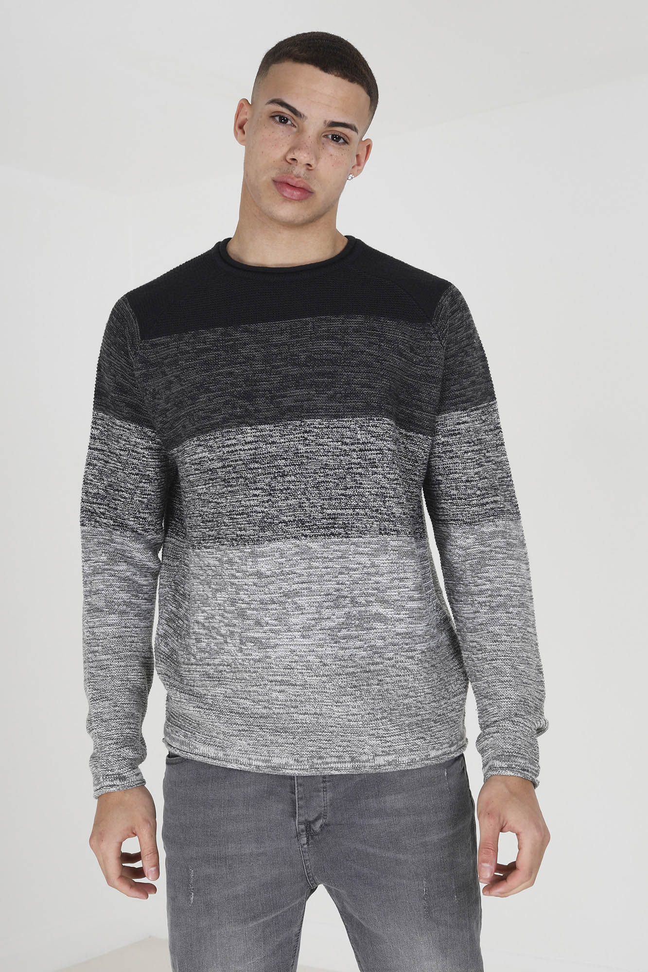 camisa mesclada com painéis