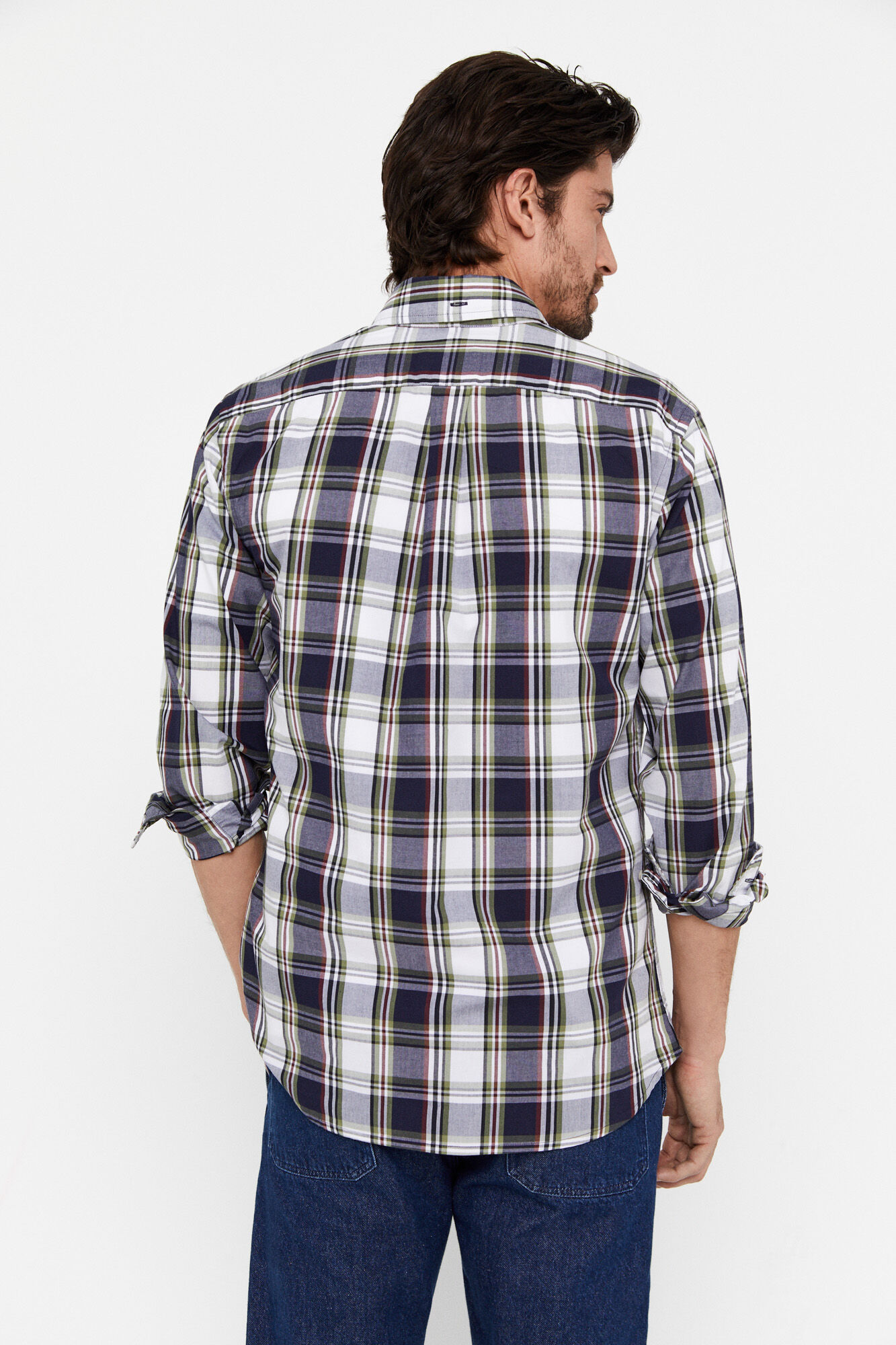 Camisa xadrez fácil de passar a ferro - Verde