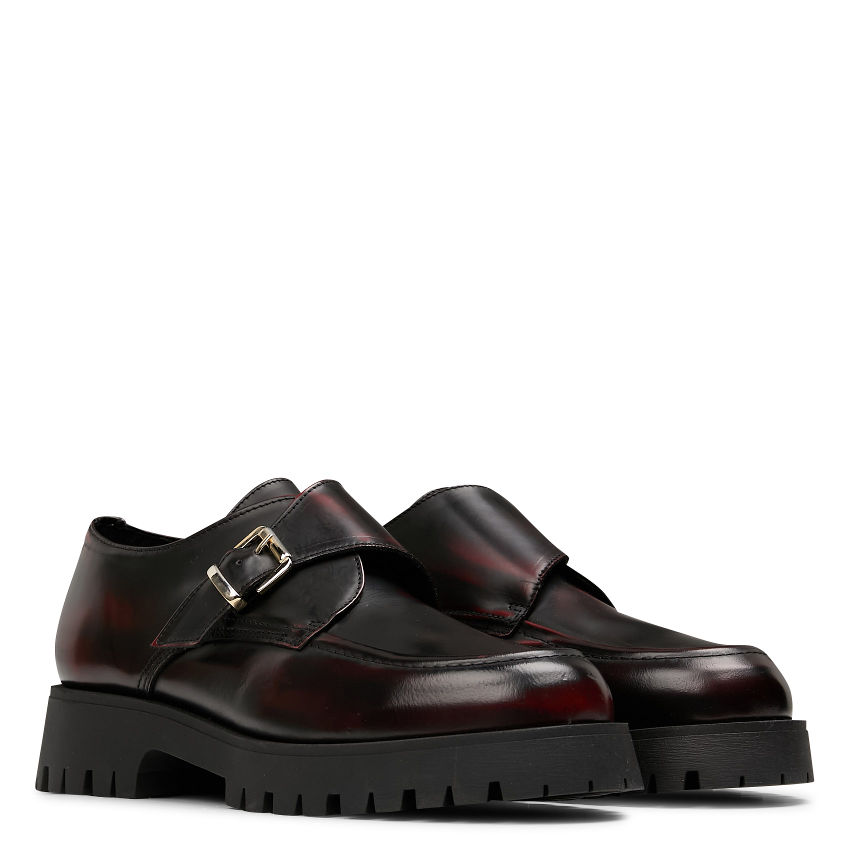 Derbies en cuir effet décoloré | Violet