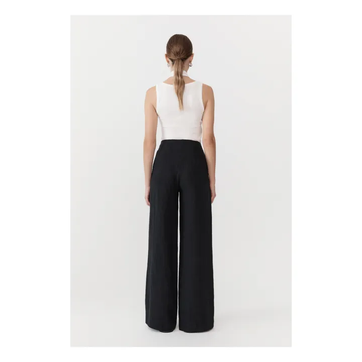 St Agni Pantalon Lin | Noir