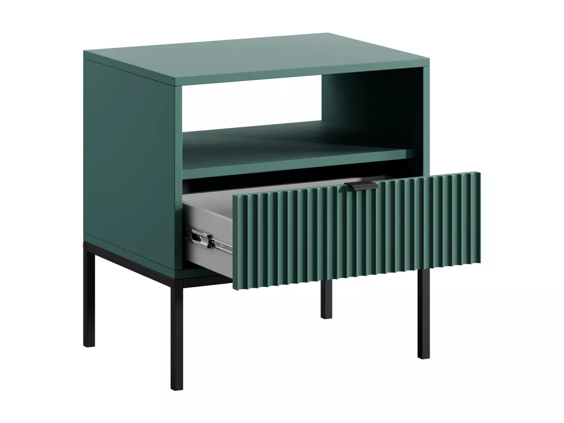Table de chevet 1 tiroir et 1 niche - Vert émeraude - LIOUBA de Pascal Morabito