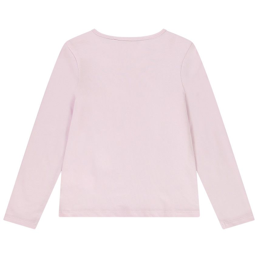 T-shirt manches longues en jersey print fantaisie pour fille - Lilas
