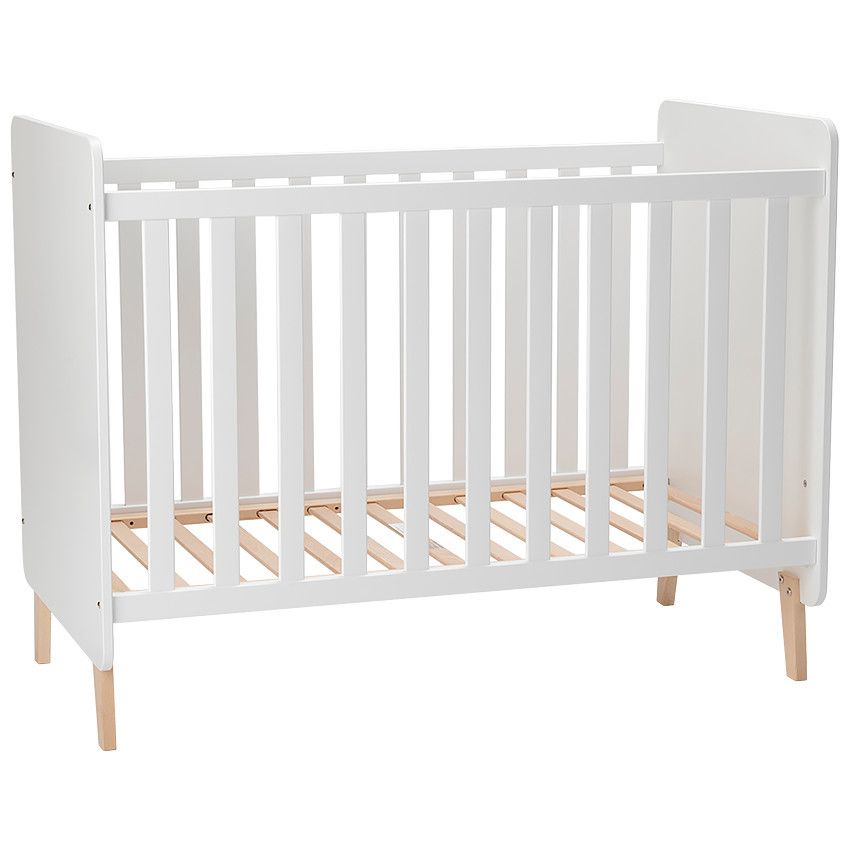 Lit bébé en bois Noah 60x120 cm - Ecru