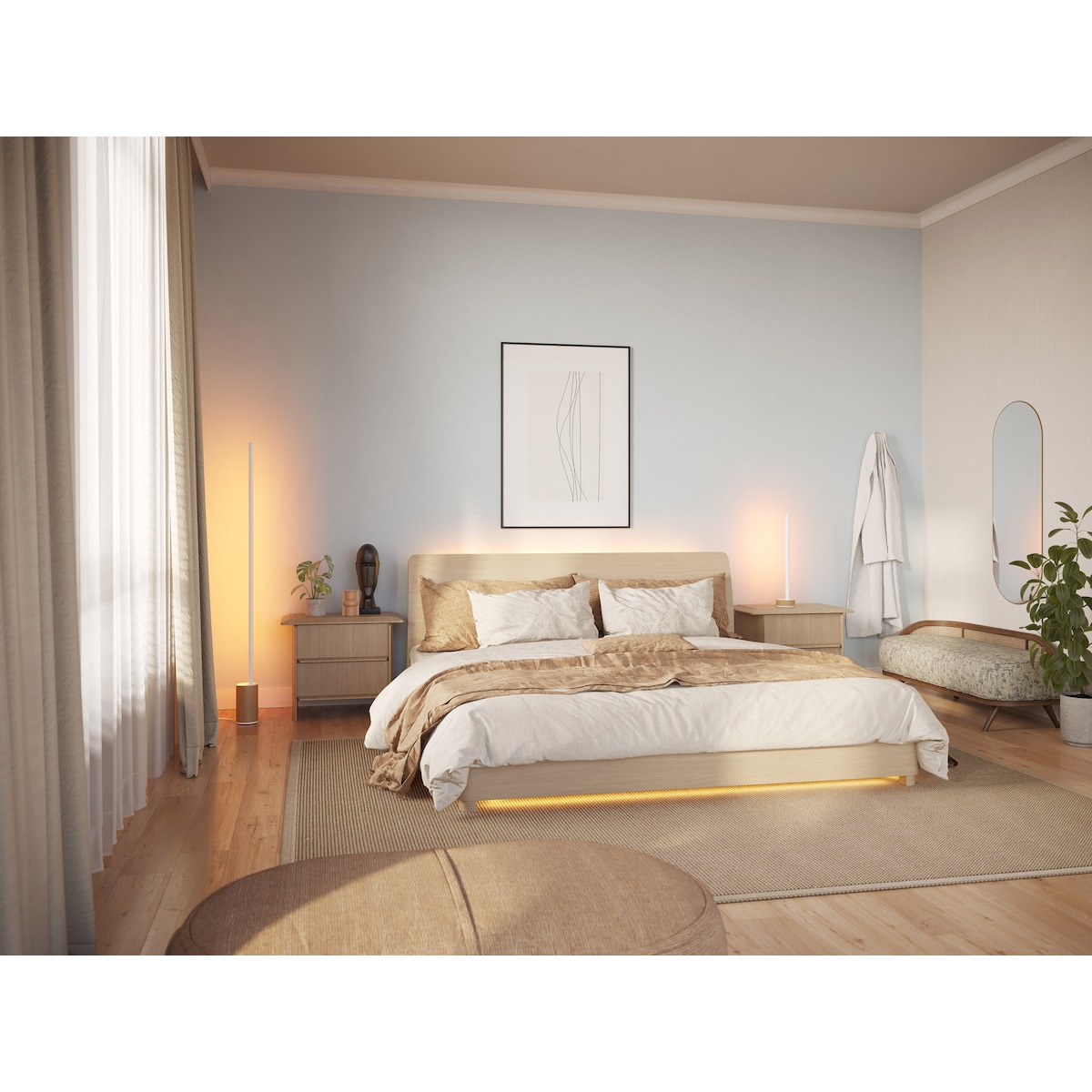 Philips Hue Gradient Signe bordlampe (eik)