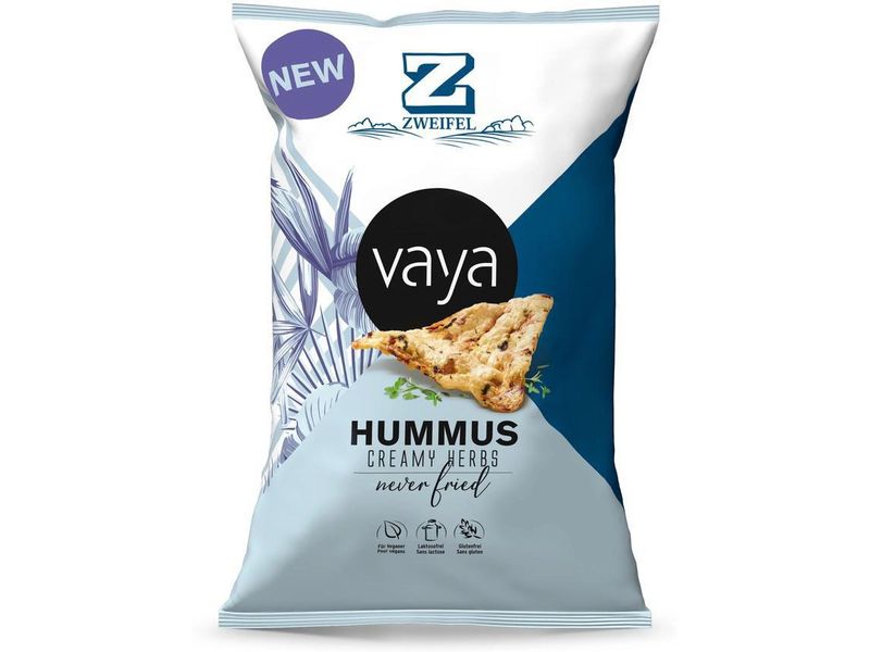 Zweifel Chips Vaya Hummus 80 g Knuspriger Snack auf Basis von Kichererbsen